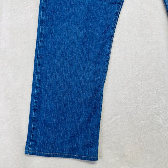VTG NYDJ Jeans Womens 18 Med Wash Blue Denim Marilyn Straight High Rise USA Made - Picture 7 of 13